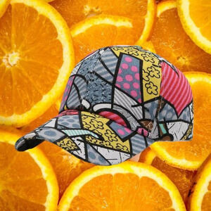 Gray Graffiti Printed Baseball Cap‎